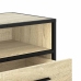 Mueble TV metal y madera ingeniería roble Sonoma 100x34,5x40 cm