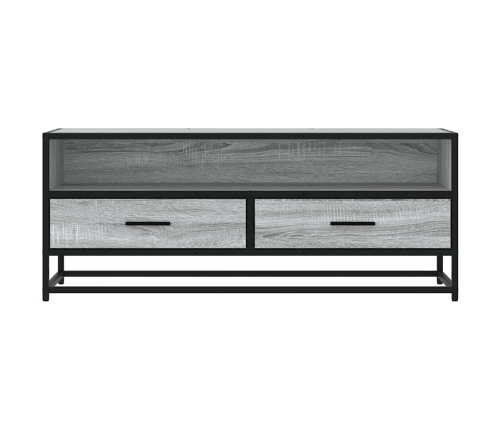 Mueble TV metal y madera ingeniería gris Sonoma 100x34,5x40 cm