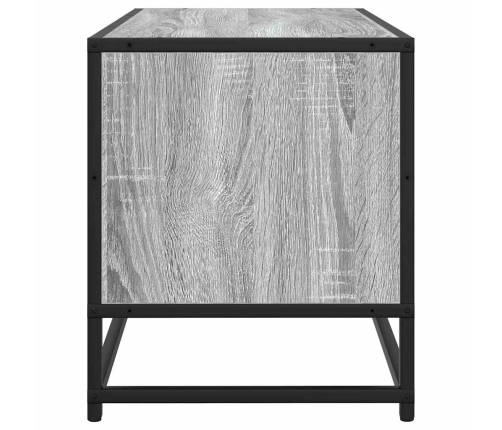 Mueble TV metal y madera ingeniería gris Sonoma 100x34,5x40 cm