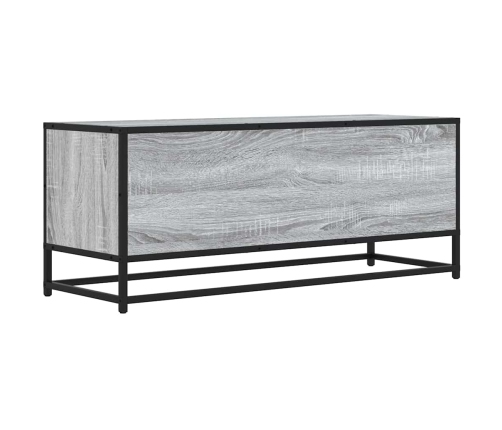 Mueble TV metal y madera ingeniería gris Sonoma 100x34,5x40 cm