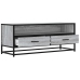 Mueble TV metal y madera ingeniería gris Sonoma 100x34,5x40 cm