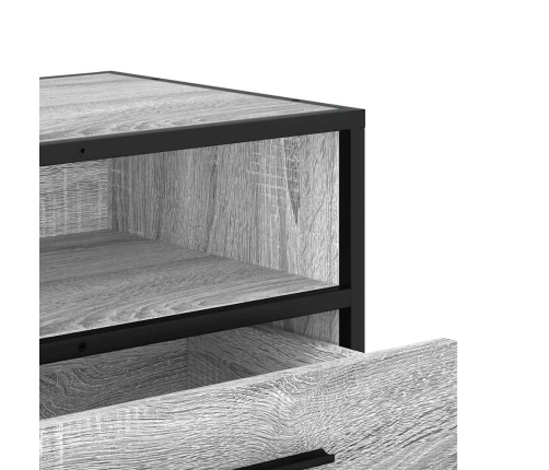 Mueble TV metal y madera ingeniería gris Sonoma 100x34,5x40 cm