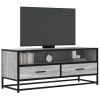 Mueble TV metal y madera ingeniería gris Sonoma 100x34,5x40 cm