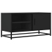 Mueble de TV madera de ingeniería y metal negro 80x34,5x40 cm