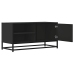 Mueble de TV madera de ingeniería y metal negro 80x34,5x40 cm