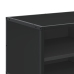 Mueble de TV madera de ingeniería y metal negro 80x34,5x40 cm