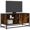 Mueble TV metal y madera ingeniería roble humo 80x34,5x40 cm