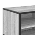 Mueble TV madera ingeniería y metal roble ahumado 80x34,5x40 cm