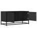 Mueble de TV madera de ingeniería y metal negro 80x34,5x40 cm