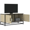 Mueble TV metal y madera ingeniería roble Sonoma 80x34,5x40 cm