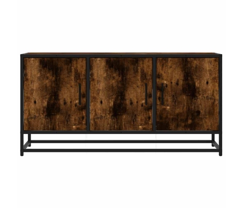 Mueble TV metal y madera ingeniería roble humo 100x35x50 cm