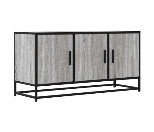 Mueble TV madera ingeniería y metal gris Sonoma 100x35x50 cm