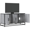 Mueble TV madera ingeniería y metal gris Sonoma 100x35x50 cm