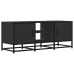 Mueble de TV madera de ingeniería y metal negro 100x35x41 cm