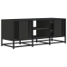 Mueble de TV madera de ingeniería y metal negro 100x35x41 cm