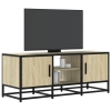 Mueble TV metal y madera ingeniería roble Sonoma 100x35x41 cm