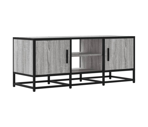 Mueble TV metal y madera ingeniería gris Sonoma 100x35x41 cm