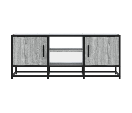 Mueble TV metal y madera ingeniería gris Sonoma 100x35x41 cm