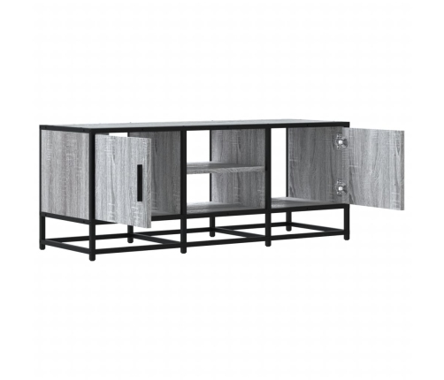 Mueble TV metal y madera ingeniería gris Sonoma 100x35x41 cm