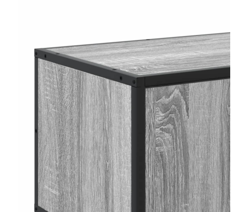 Mueble TV metal y madera ingeniería gris Sonoma 100x35x41 cm