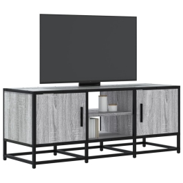 Mueble TV metal y madera ingeniería gris Sonoma 100x35x41 cm