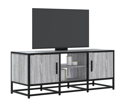 Mueble TV metal y madera ingeniería gris Sonoma 100x35x41 cm