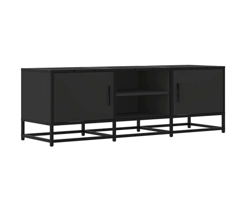 Mueble de TV madera de ingeniería y metal negro 120x35x41 cm