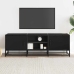 Mueble de TV madera de ingeniería y metal negro 120x35x41 cm