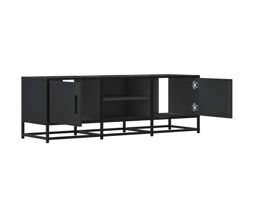 Mueble de TV madera de ingeniería y metal negro 120x35x41 cm