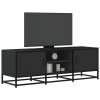 Mueble de TV madera de ingeniería y metal negro 120x35x41 cm