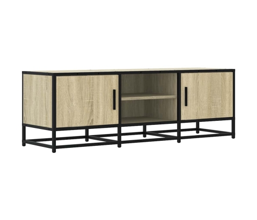 Mueble TV metal y madera ingeniería roble Sonoma 120x35x41 cm