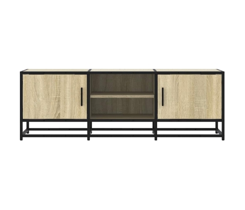 Mueble TV metal y madera ingeniería roble Sonoma 120x35x41 cm