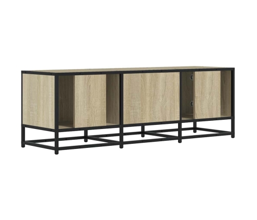 Mueble TV metal y madera ingeniería roble Sonoma 120x35x41 cm