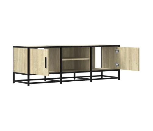 Mueble TV metal y madera ingeniería roble Sonoma 120x35x41 cm