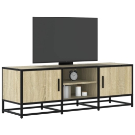 Mueble TV metal y madera ingeniería roble Sonoma 120x35x41 cm