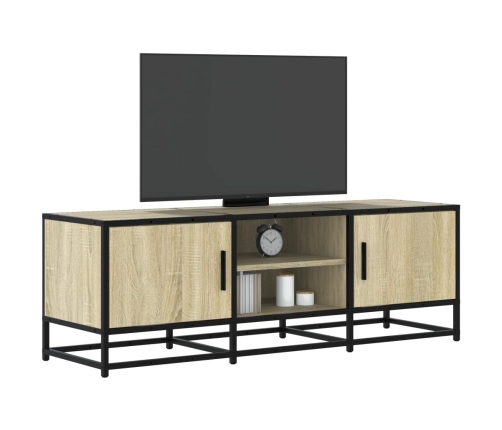 Mueble TV metal y madera ingeniería roble Sonoma 120x35x41 cm