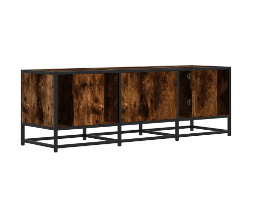 Mueble TV metal y madera ingeniería roble humo 120x35x41 cm