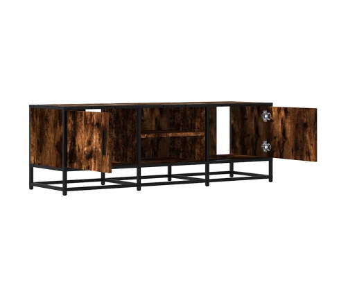 Mueble TV metal y madera ingeniería roble humo 120x35x41 cm