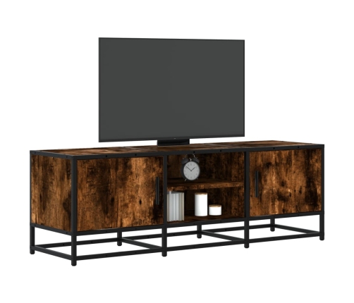 Mueble TV metal y madera ingeniería roble humo 120x35x41 cm