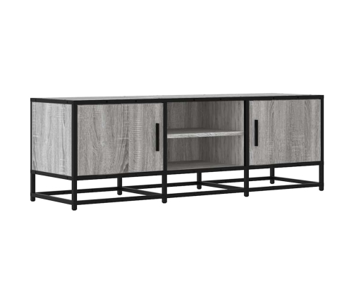 Mueble TV madera ingeniería y metal gris Sonoma 120x35x41 cm