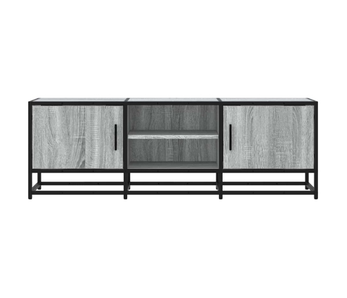 Mueble TV madera ingeniería y metal gris Sonoma 120x35x41 cm