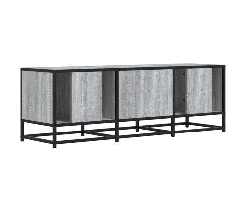 Mueble TV madera ingeniería y metal gris Sonoma 120x35x41 cm