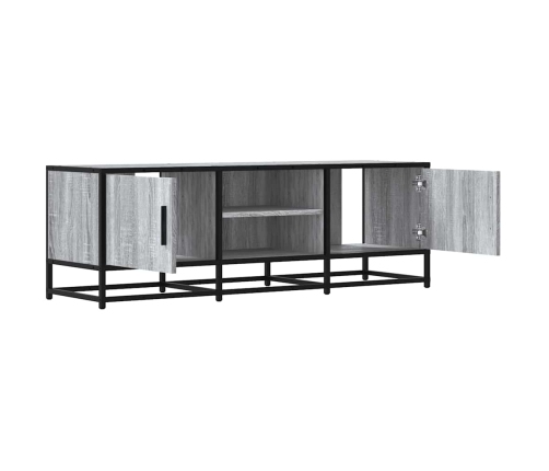 Mueble TV madera ingeniería y metal gris Sonoma 120x35x41 cm