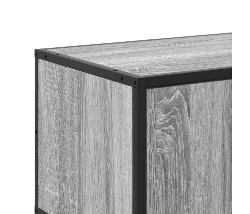 Mueble TV madera ingeniería y metal gris Sonoma 120x35x41 cm