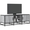 Mueble TV madera ingeniería y metal gris Sonoma 120x35x41 cm