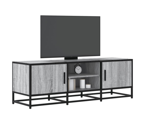 Mueble TV madera ingeniería y metal gris Sonoma 120x35x41 cm