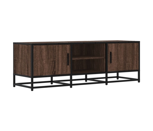 Mueble TV metal y madera ingeniería marrón roble 120x35x41 cm