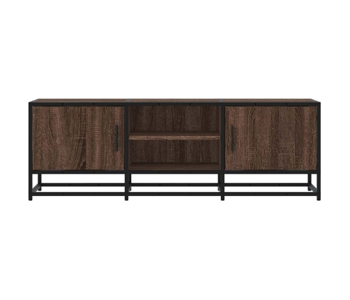 Mueble TV metal y madera ingeniería marrón roble 120x35x41 cm