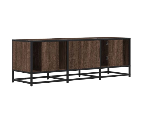 Mueble TV metal y madera ingeniería marrón roble 120x35x41 cm