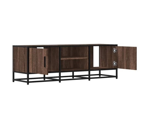 Mueble TV metal y madera ingeniería marrón roble 120x35x41 cm